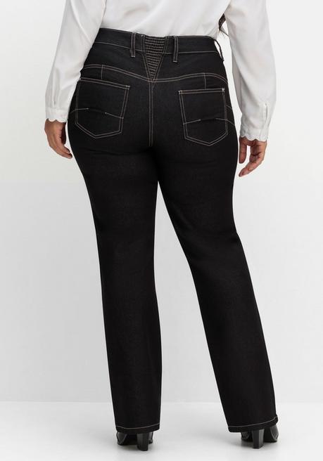 sheego Bootcut-Jeans mit Push-up-Effekt - black Denim sheego Muttertagsangebot