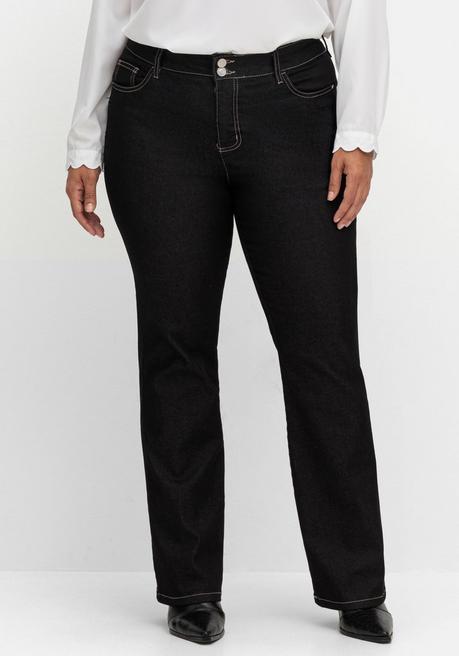 sheego Bootcut-Jeans mit Push-up-Effekt - black Denim sheego Muttertagsangebot