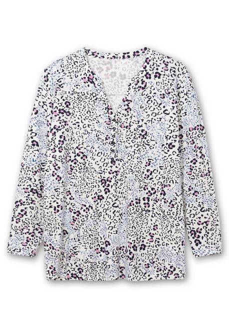 sheego Shirtbluse aus Viskosejersey, mit Animalprint - ecru gemustert sheego Valentinstagsangebot
