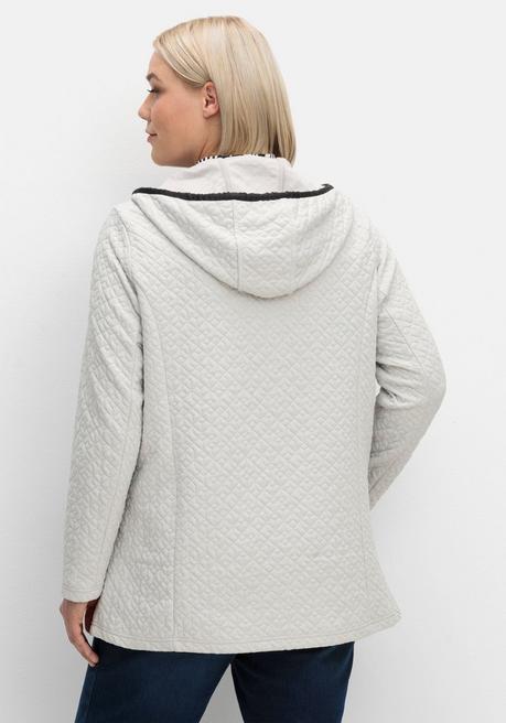 sheego Kapuzenjacke in gesteppter Jacquard-Qualität - hellgrau sheego Heißer Verkauf