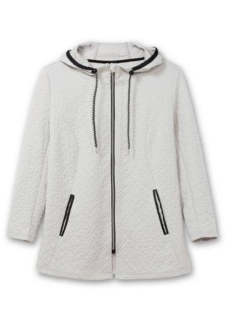 sheego Kapuzenjacke in gesteppter Jacquard-Qualität - hellgrau sheego Heißer Verkauf