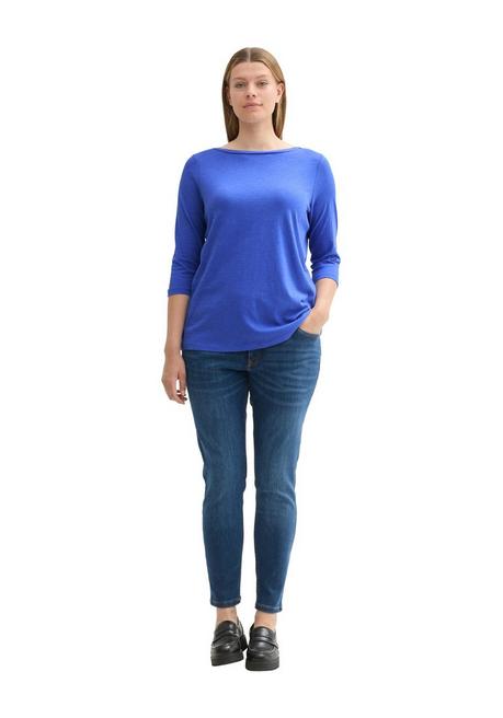 TOM TAILOR Plus 3/4-Arm-Shirt mit U-Boot-Ausschnitt - jeansblau sheego Neueste Mode