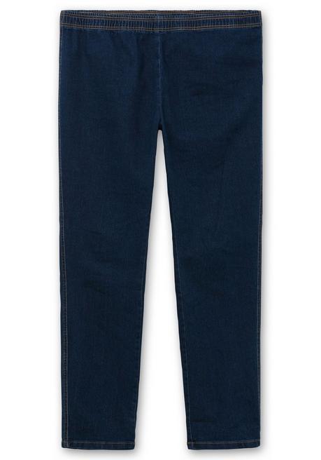 sheego Schmale Jeans mit Stretchbund, ohne Taschen - dark blue Denim sheego Riesige Ersparnisse