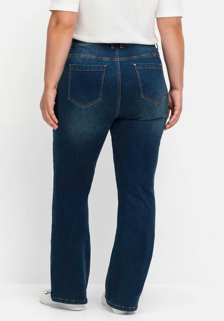 sheego Bootcut Stretch-Jeans mit Bodyforming-Effekt - dark blue Denim sheego VIP-Rabatte