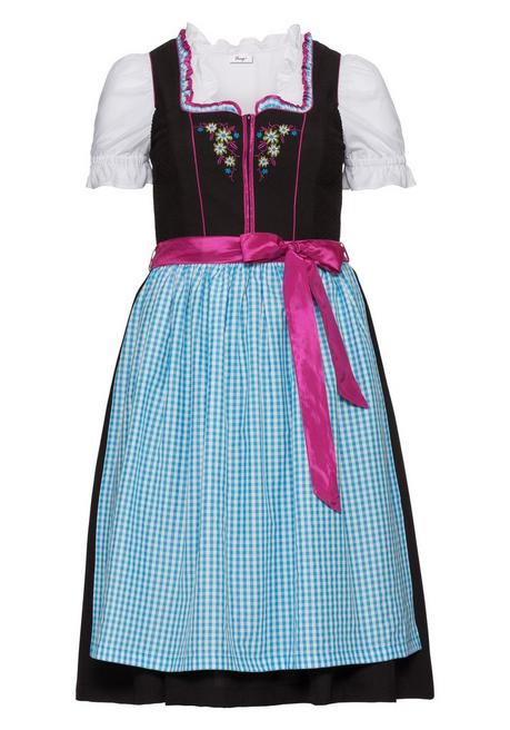 sheego Dirndl mit Schürze und Bluse 3tlg. - schwarz-türkis sheego Kostenlose Rückgabe