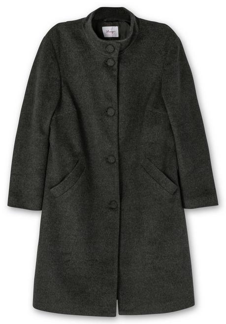 sheego Oversized-Mantel mit Stehkragen, in flauschiger Qualität - anthrazit meliert sheego Letzter Tag