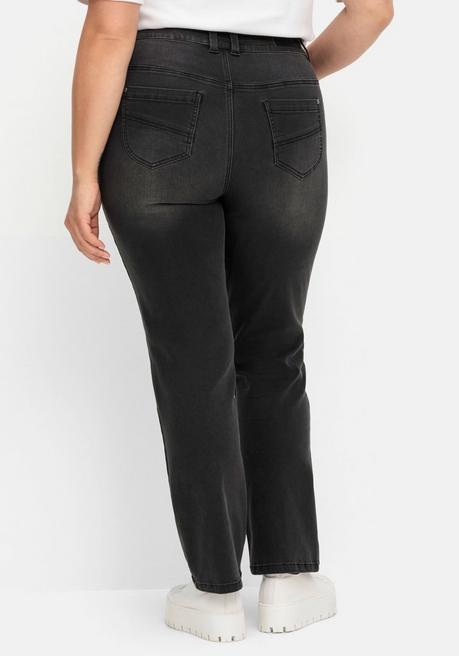 sheego Gerade Jeans in Curvy-Schnitt MANUELA - black Denim sheego Zeitbegrenzte Promotion