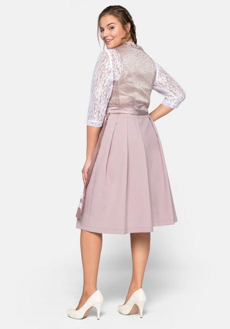 sheego Dirndl 3-teilig mit Schürze und Spitzenbluse - zartrosa sheego Vierteljährliche Förderung