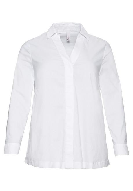 sheego Hemdbluse mit verdeckter Knopfleiste - weiß sheego 2025