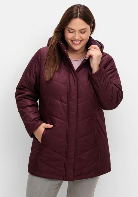 sheego Steppjacke mit abnehmbarer Kapuze - bordeaux sheego Hotsell