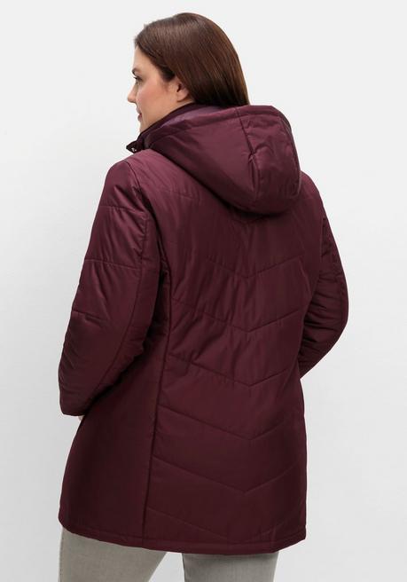 sheego Steppjacke mit abnehmbarer Kapuze - bordeaux sheego Hotsell
