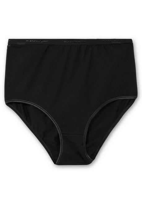 wäschepur 5er-Pack Taillenslips, aus Baumwollstretch - schwarz sheego Großer Ausverkauf