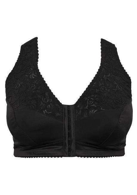 sheego BH ohne Bügel mit Vorderverschluss - schwarz sheego Online Shopping