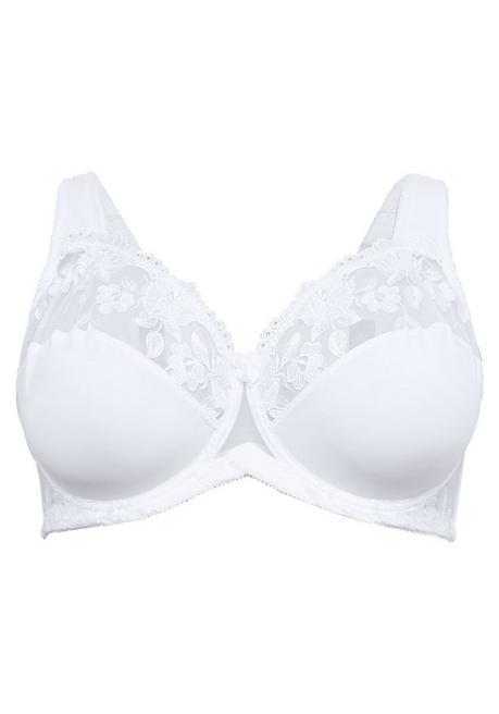 sheego Bügel-BH mit leicht transparenter Spitze - weiß sheego Weihnachtsangebot