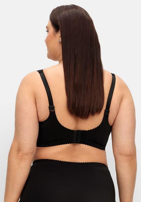 sheego Entlastungs-BH mit transparenter Spitze, ohne Bügel - schwarz sheego Osterangebot