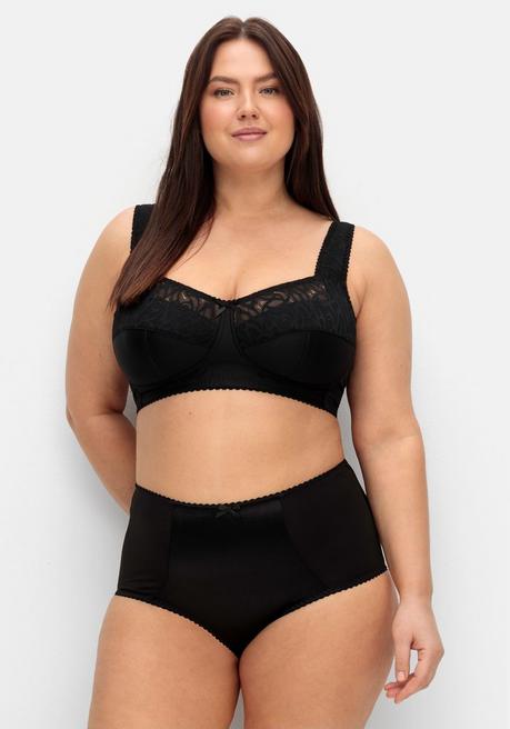 sheego Entlastungs-BH mit transparenter Spitze, ohne Bügel - schwarz sheego Osterangebot