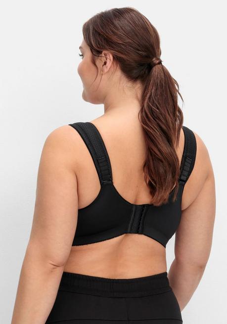 sheego Sport-BH aus COOLMAX®, mit Netzeinsätzen - schwarz sheego Muttertagsangebot