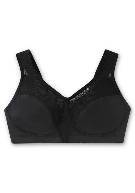 sheego Sport-BH aus COOLMAX®, mit Netzeinsätzen - schwarz sheego Muttertagsangebot