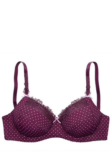 NUANCE Bügel-BH - aubergine sheego Bis zu 60% Rabatt