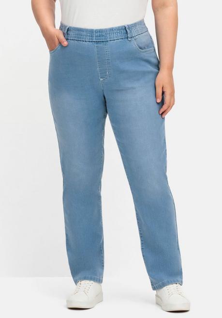 sheego Gerade Jeans mit Rundum-Dehnbund - blue Denim sheego Sonderangebot der Fabrik