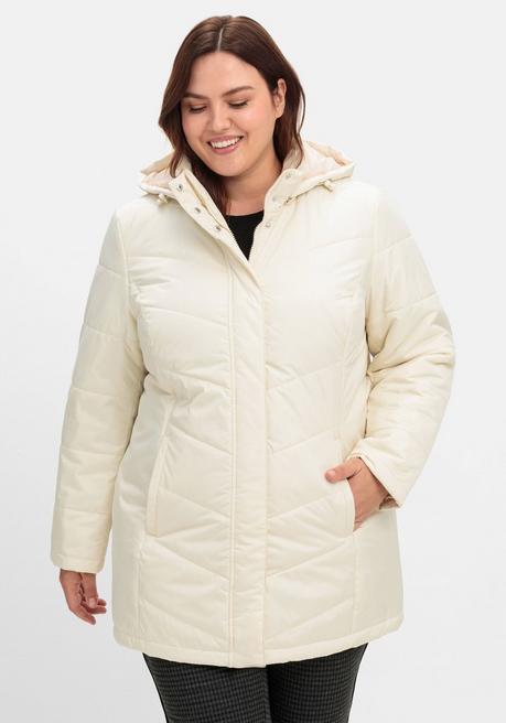 sheego Steppjacke mit abnehmbarer Kapuze - steingrau sheego Black Friday Preise