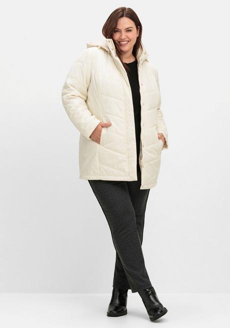 sheego Steppjacke mit abnehmbarer Kapuze - steingrau sheego Black Friday Preise