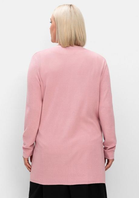sheego Strickjacke in verschlussloser Form, mit Taschen - rosé sheego Günstiger Verkauf