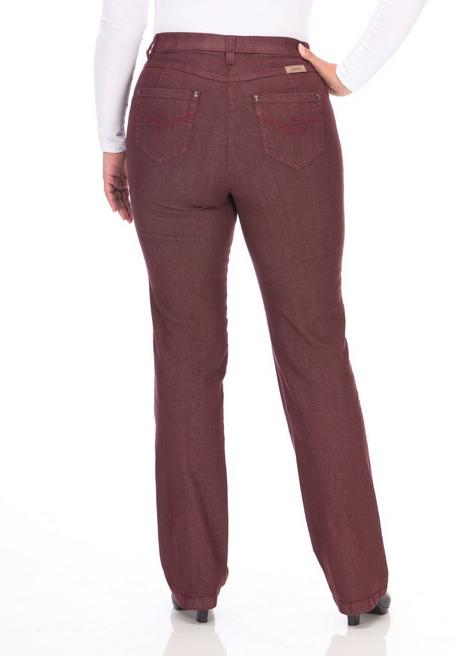 KjBRAND Jeans in Quer-Stretch-Qualität, mit Komfortbund - bordeaux sheego Saisonschlussverkauf