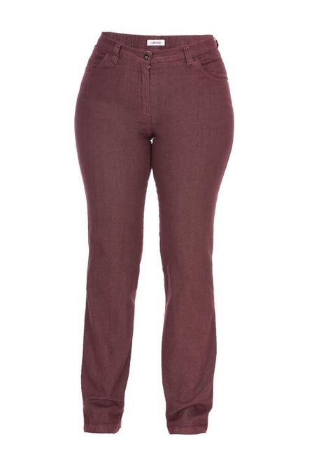 KjBRAND Jeans in Quer-Stretch-Qualität, mit Komfortbund - bordeaux sheego Saisonschlussverkauf