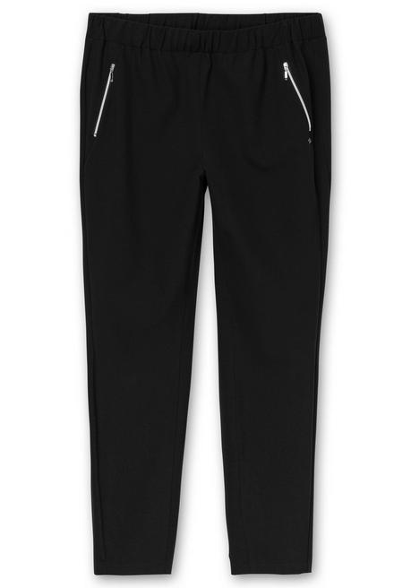 sheego Schmale Hose mit Stretchbund, aus Scuba-Qualität - schwarz sheego Jubiläumsangebot