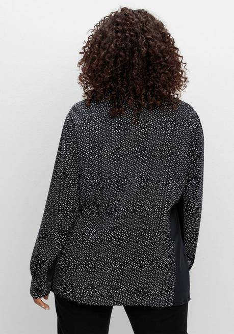 sheego Bluse mit Print und elastischen Einsätzen - schwarz gemustert sheego Lagerräumung