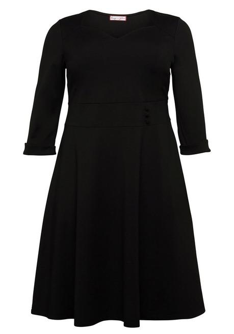 sheego by Joe Browns Jerseykleid mit Herzausschnitt und Taillenband - schwarz sheego Blitzangebot