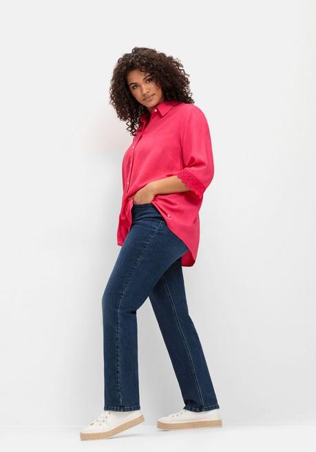 sheego Gerade Jeans mit TruTemp365® Fasern - dark blue Denim sheego Neuheiten