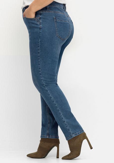 sheego Schmale Jeans in Curvy-Schnitt PIA, in 5-Pocket-Form - blue Denim sheego Letzte 2 Tage