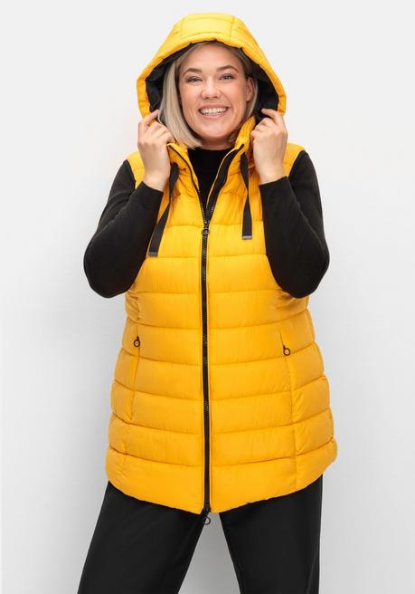 sheego Steppweste mit abnehmbarer Kapuze - ocker sheego Bis zu 50% Rabatt
