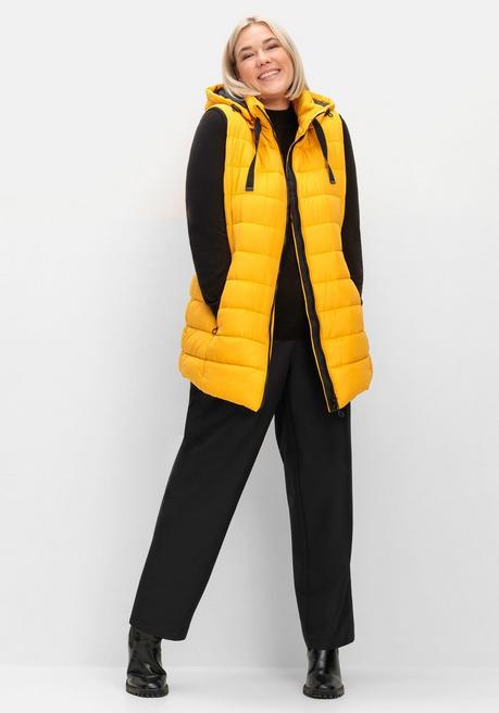 sheego Steppweste mit abnehmbarer Kapuze - ocker sheego Bis zu 50% Rabatt