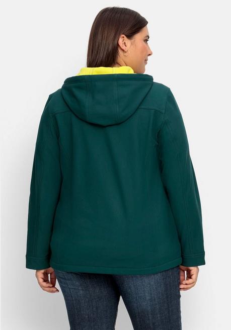 sheego Softshell-Jacke mit Fleece-Innenseite - tiefgrün sheego Bis zu 65% Rabatt
