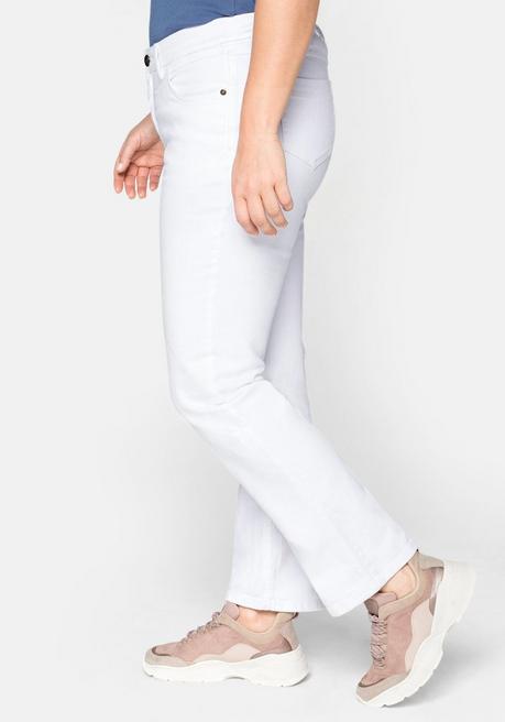 sheego Gerade Jeans mit Used-Effekten - white Denim sheego Vierteljährliche Förderung