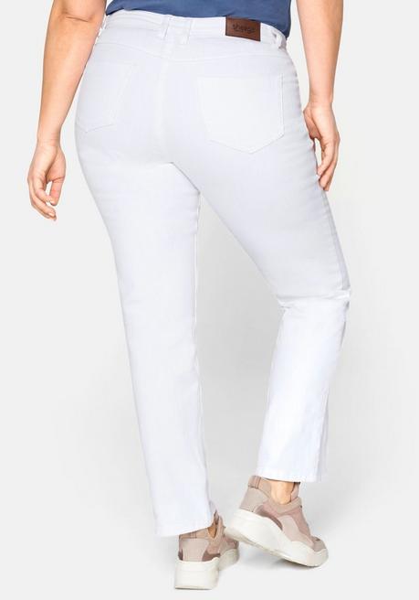 sheego Gerade Jeans mit Used-Effekten - white Denim sheego Vierteljährliche Förderung