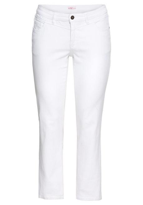 sheego Gerade Jeans mit Used-Effekten - white Denim sheego Vierteljährliche Förderung