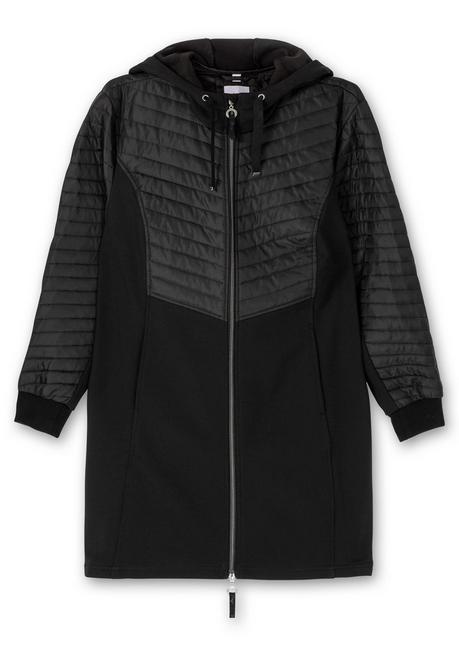 sheego Softshellmantel mit Kapuze, im Materialmix - schwarz sheego Discount Store für neue Produkte