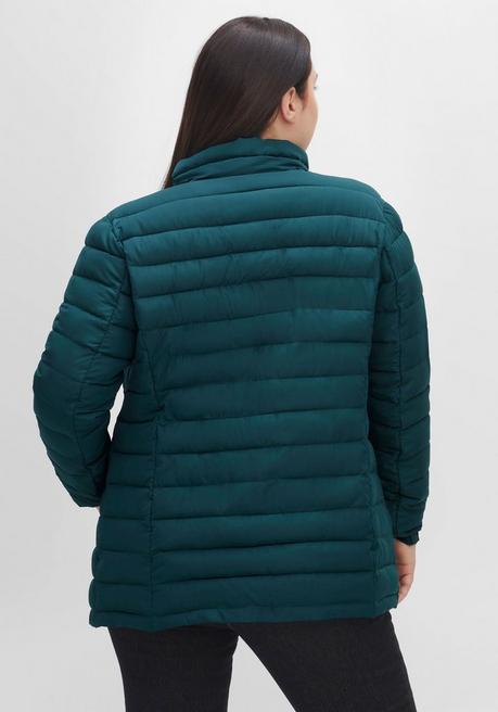 sheego Steppjacke mit Stehkragen und Teilungsnähten - tiefgrün sheego Super Rabatt