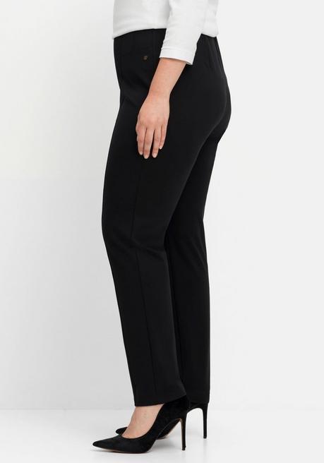 sheego Jerseyhose aus Interlock, schmale Beinform - schwarz sheego 50% Rabatt mit kostenlosem Versand