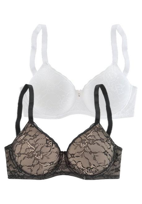 PETITE FLEUR Bügel-BH - schwarz+weiß sheego Rabatte dieses Monats