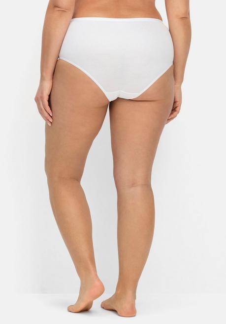 wäschepur 5er-Pack Taillenslips, aus Baumwollstretch - weiß sheego Angebote