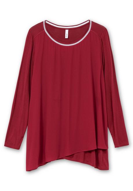 sheego Blusenshirt mit doppellagigem Vorderteil - dunkelrot sheego Saisonale Angebote