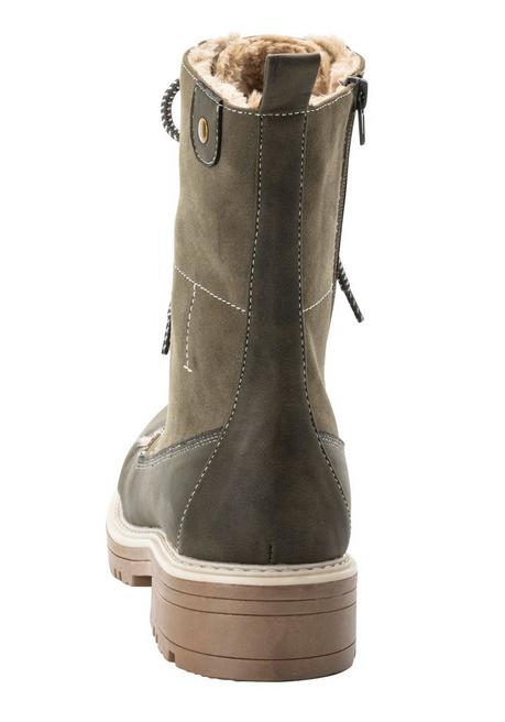 sheego Schnürboots mit seitlichem Reißverschluss - oliv sheego Räumungsverkauf