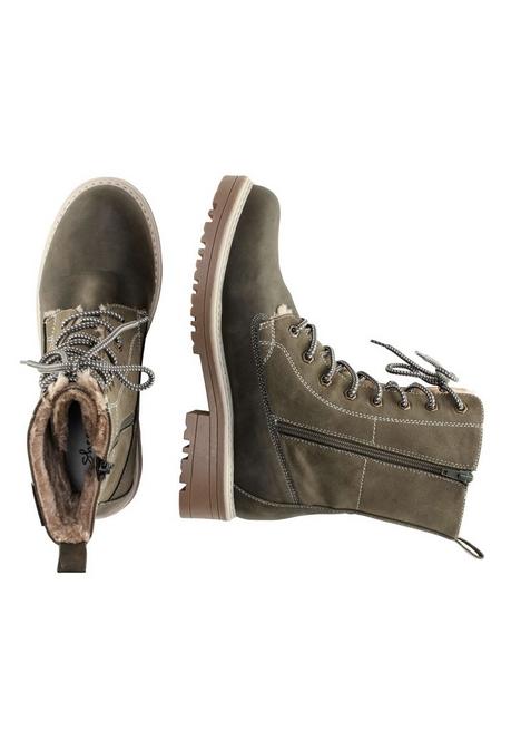 sheego Schnürboots mit seitlichem Reißverschluss - oliv sheego Räumungsverkauf
