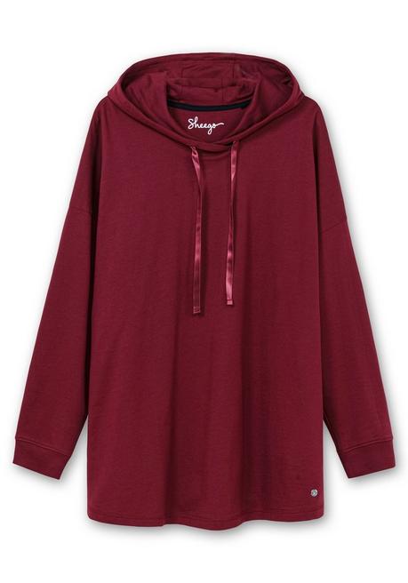 sheego Sweatshirt mit Kapuze, in Oversizeform - weinrot sheego Super Sparpreis