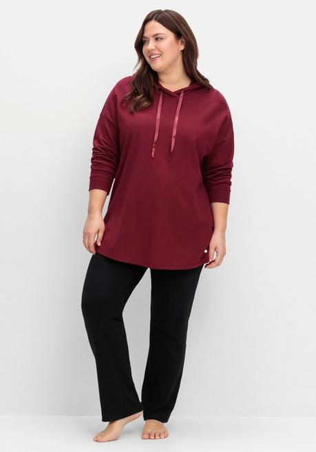 sheego Sweatshirt mit Kapuze, in Oversizeform - weinrot sheego Super Sparpreis